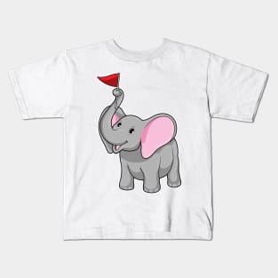 Elephant with Flag Kids T-Shirt